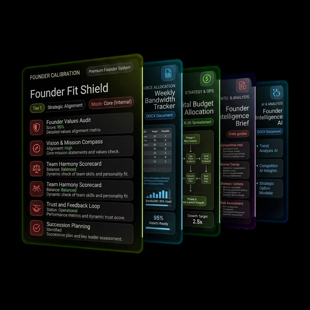 Founder Profile calibration cards