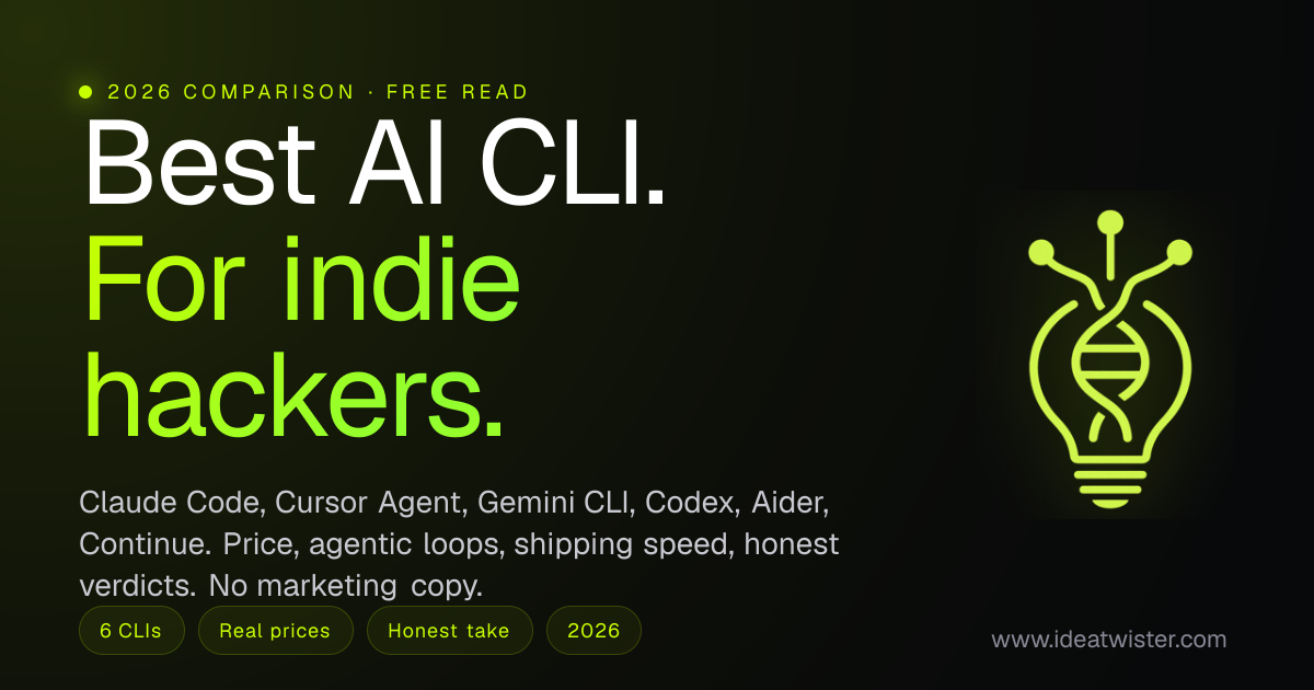 Best AI CLI for Indie Hackers | Top Indie Hacker Tools Compared ...